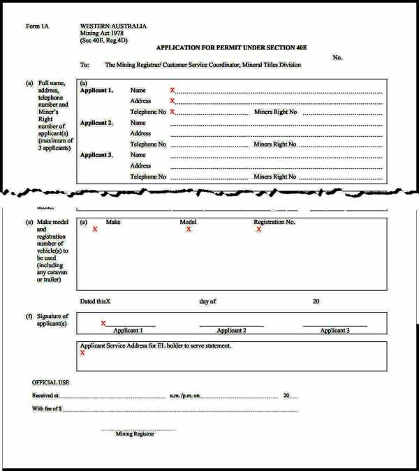 Section 40e Permit - Access to Land for Metal Detecting in WA