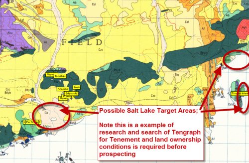 Salt Lake Metal Detecting target area